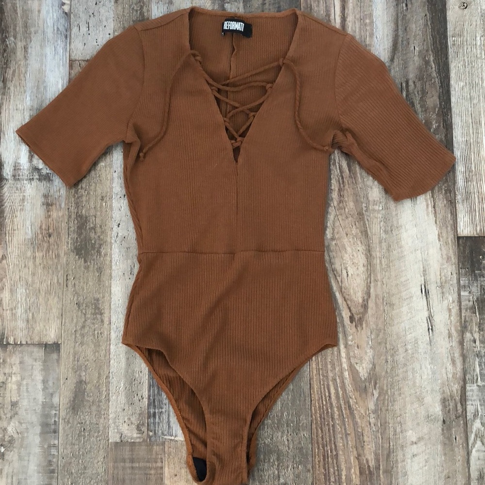 Reformation Ribbed Bodysuit